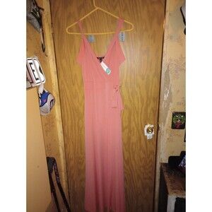 41 Hawthorn Stitch Fix Pink Hellena Faux Wrap Maxi Dress Women's Size Medium 42"